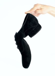 Pánské taneční boty MS-02 KŮŽE NUBUK ČERNÝ